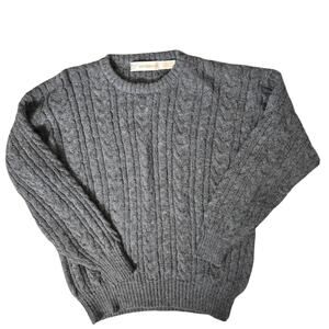 Vintage Braemar Men Fisherman Sweater Alpaca Cable Knit Granola Men Medium